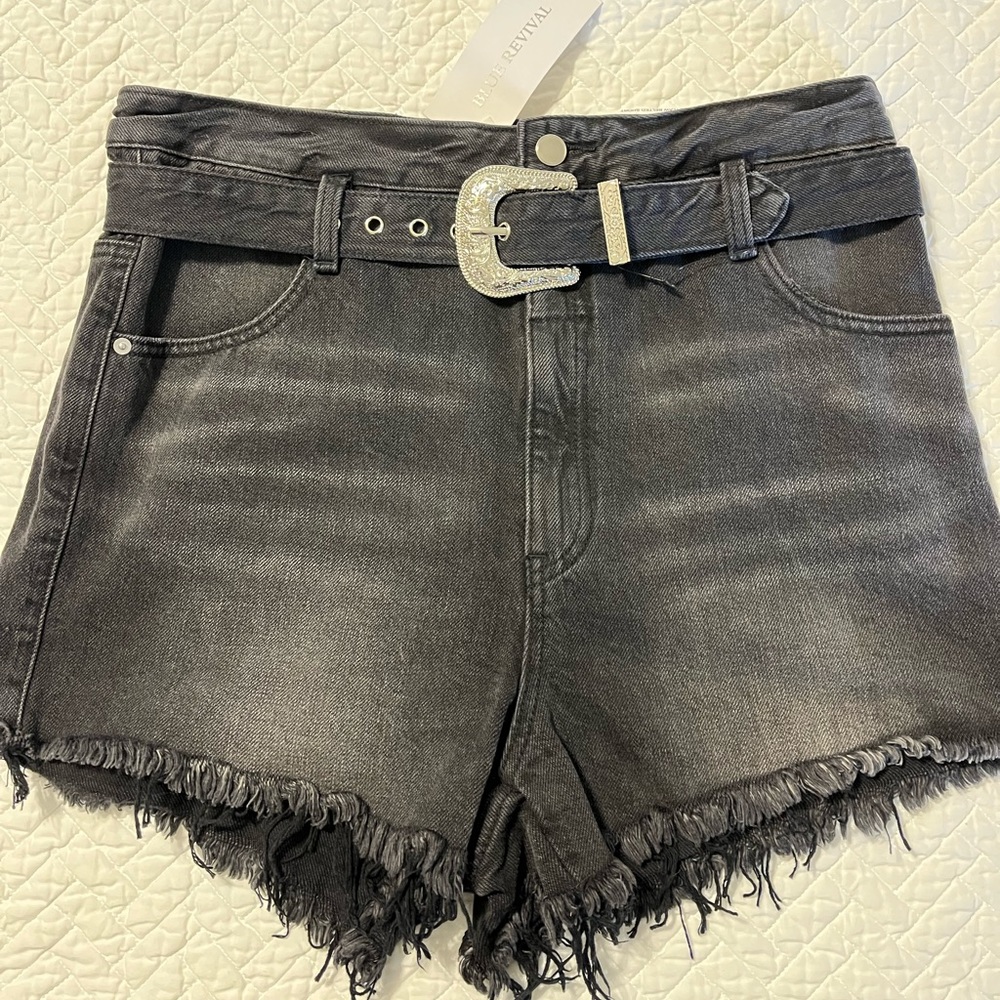 Blue Revival belted shorts